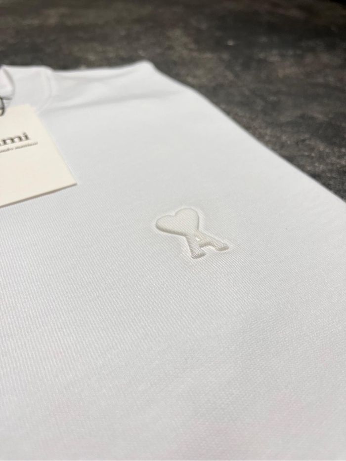 T-shirt blanc ami de cœur en coton biologique. - photo numéro 4
