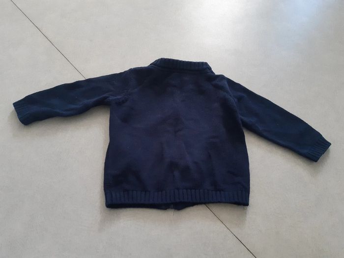 Gilet avec fermetures bleu t. 12 mois - photo numéro 3