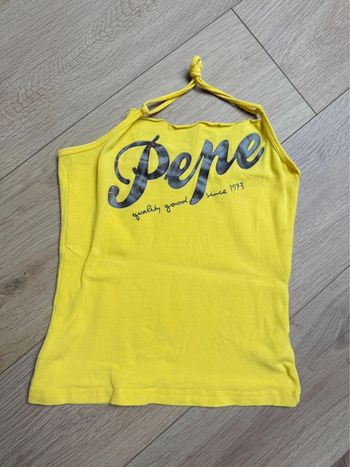 Top tour du cou Pepe Jeans jaune en XS