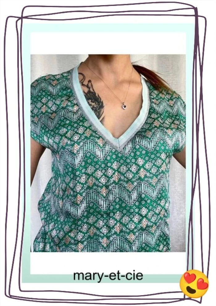SOLDÉ - Blouse manches courtes taille 2 - rue des Abbesses - photo numéro 6