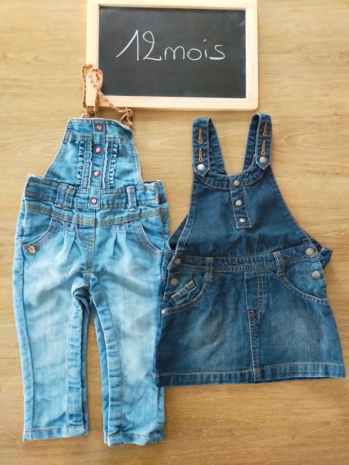 Salopette/robe en jean taille 12mois