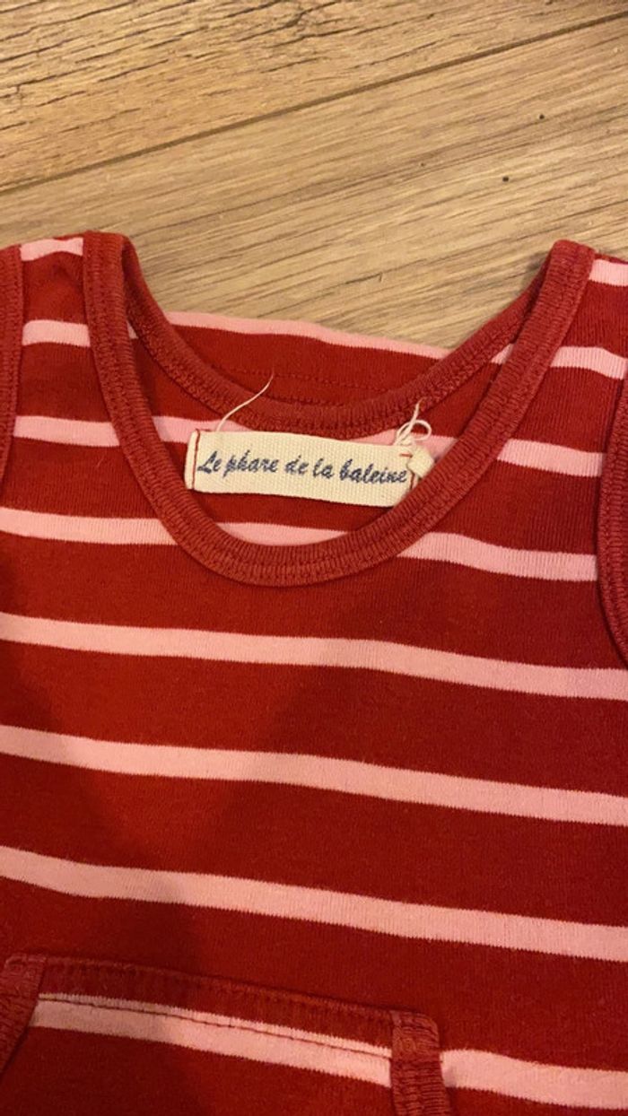 Débardeur / robe en coton 2ans le phare de la baleine - photo numéro 4