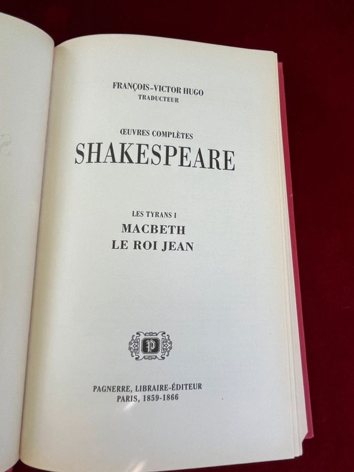 Œuvres complètes de Shakespeare – Édition François-Victor Hugo – 2 volumes - photo numéro 9