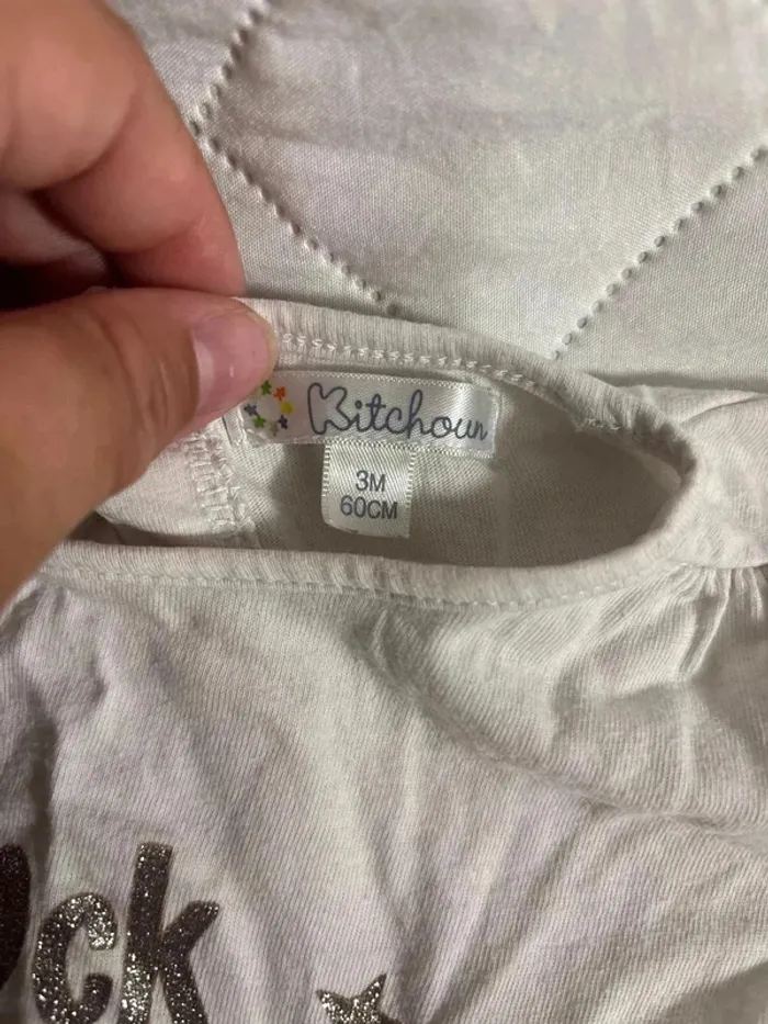 T shirt taille 3mois marque kitchoun - photo numéro 3