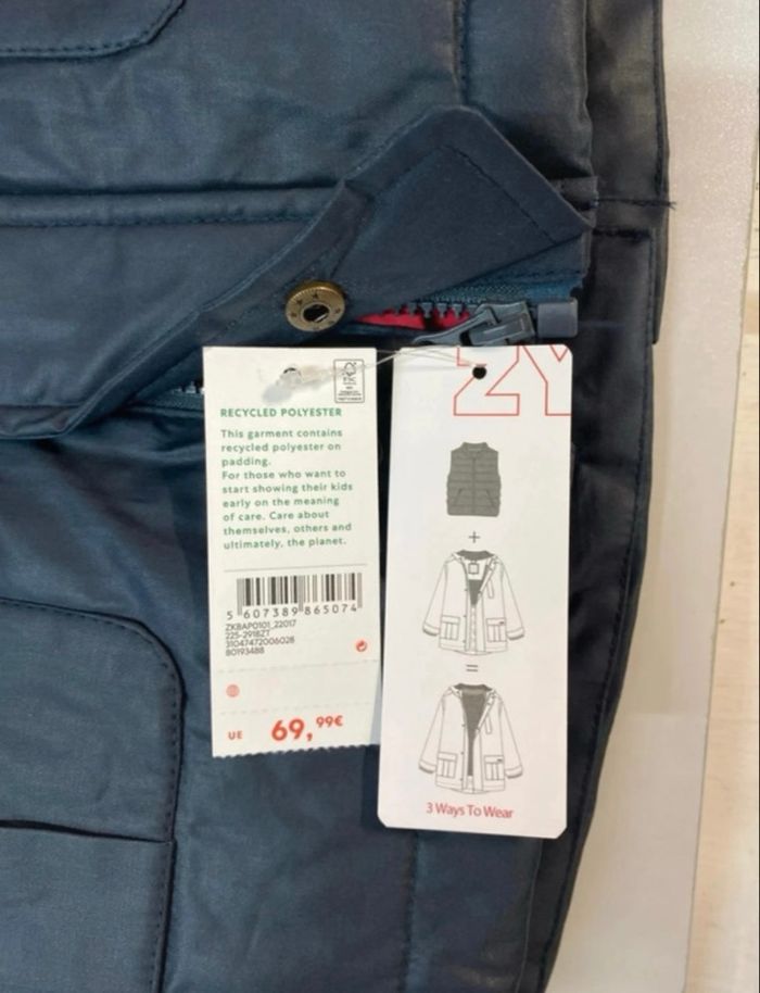 Parka garçon - 3 en 1 - neuf - Zippy - Taille 7 ans - photo numéro 3