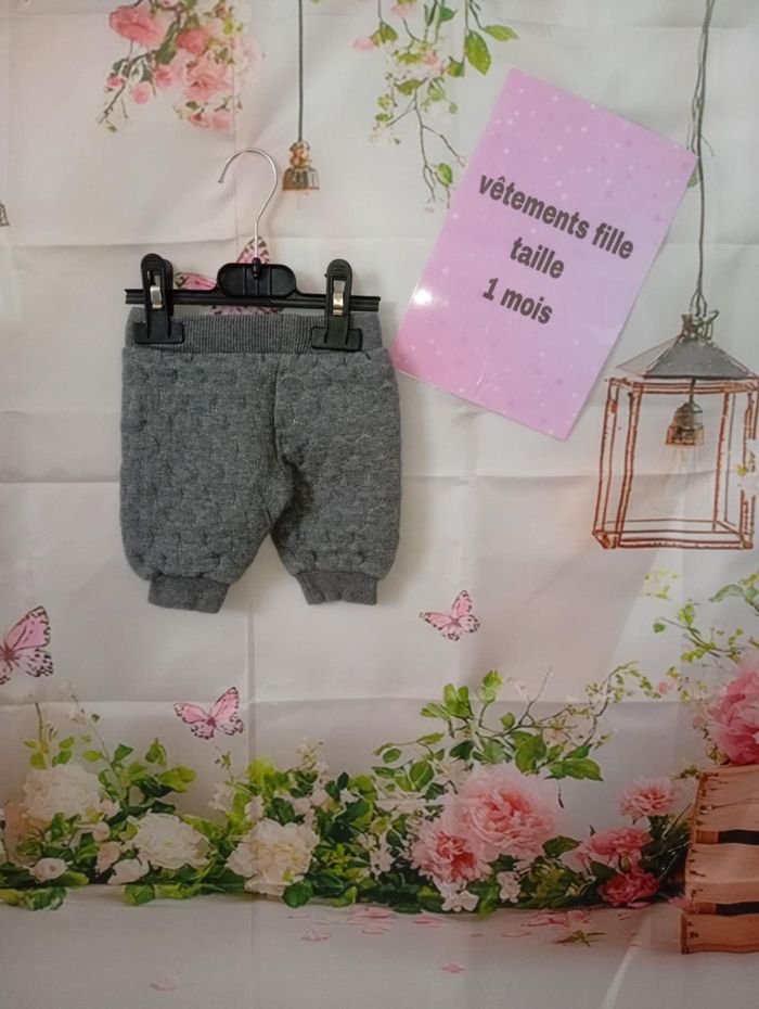 Joggings fille Kiabi gris taille 1 mois / 56 cm - photo numéro 3