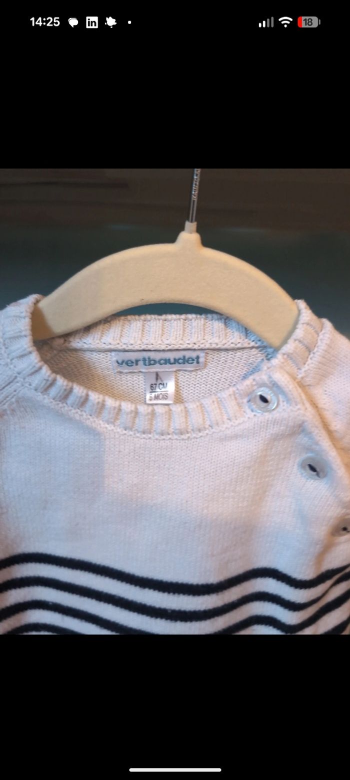Pull marinière Vertbaudet - photo numéro 2