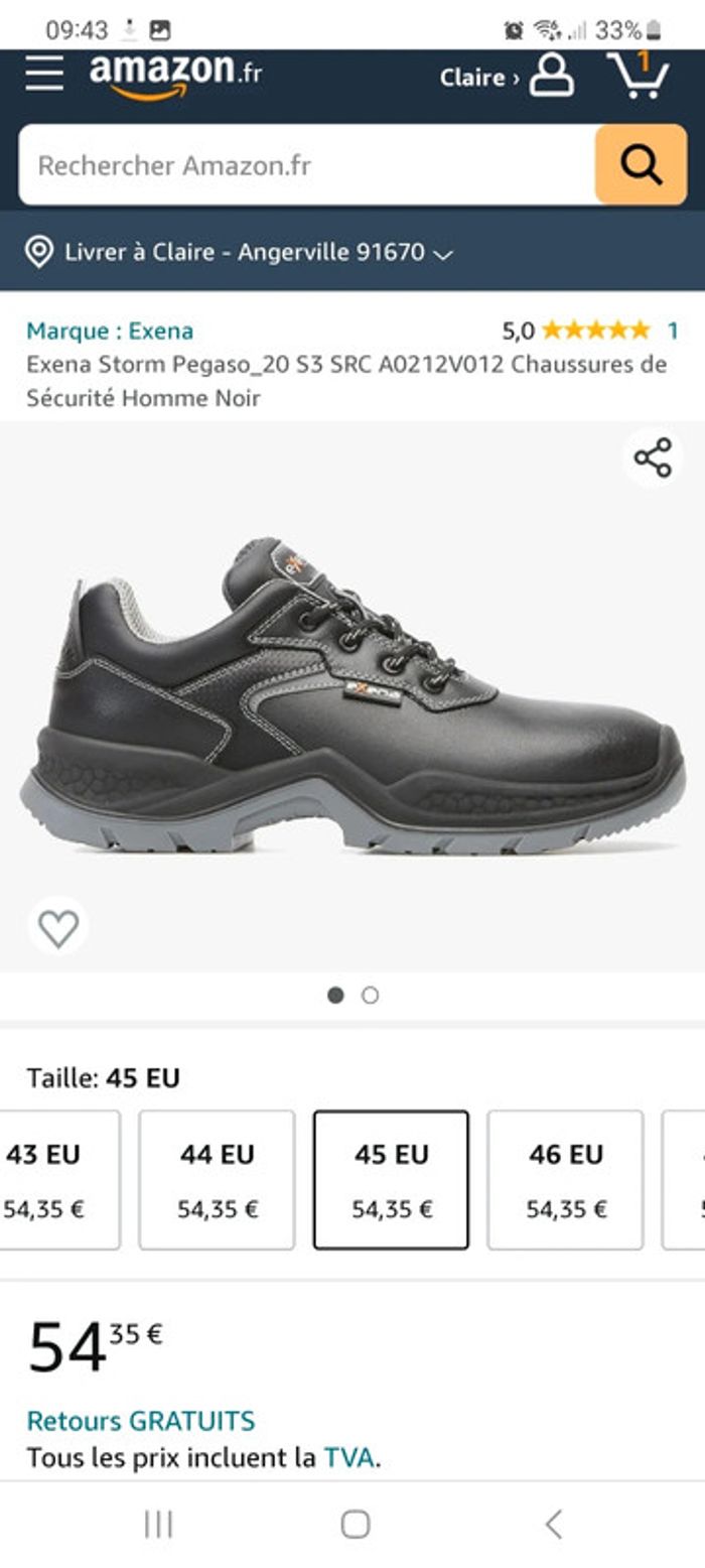 Chaussures de sécurité pointure 45 - photo numéro 9