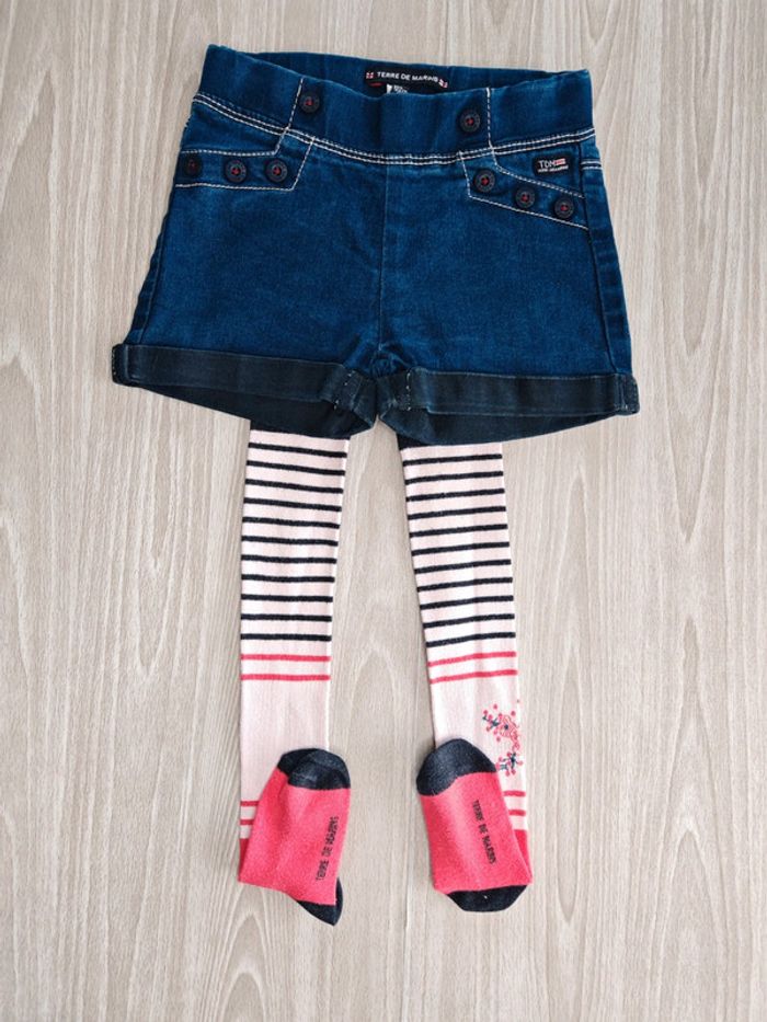 Ensemble short + collants 4 ans