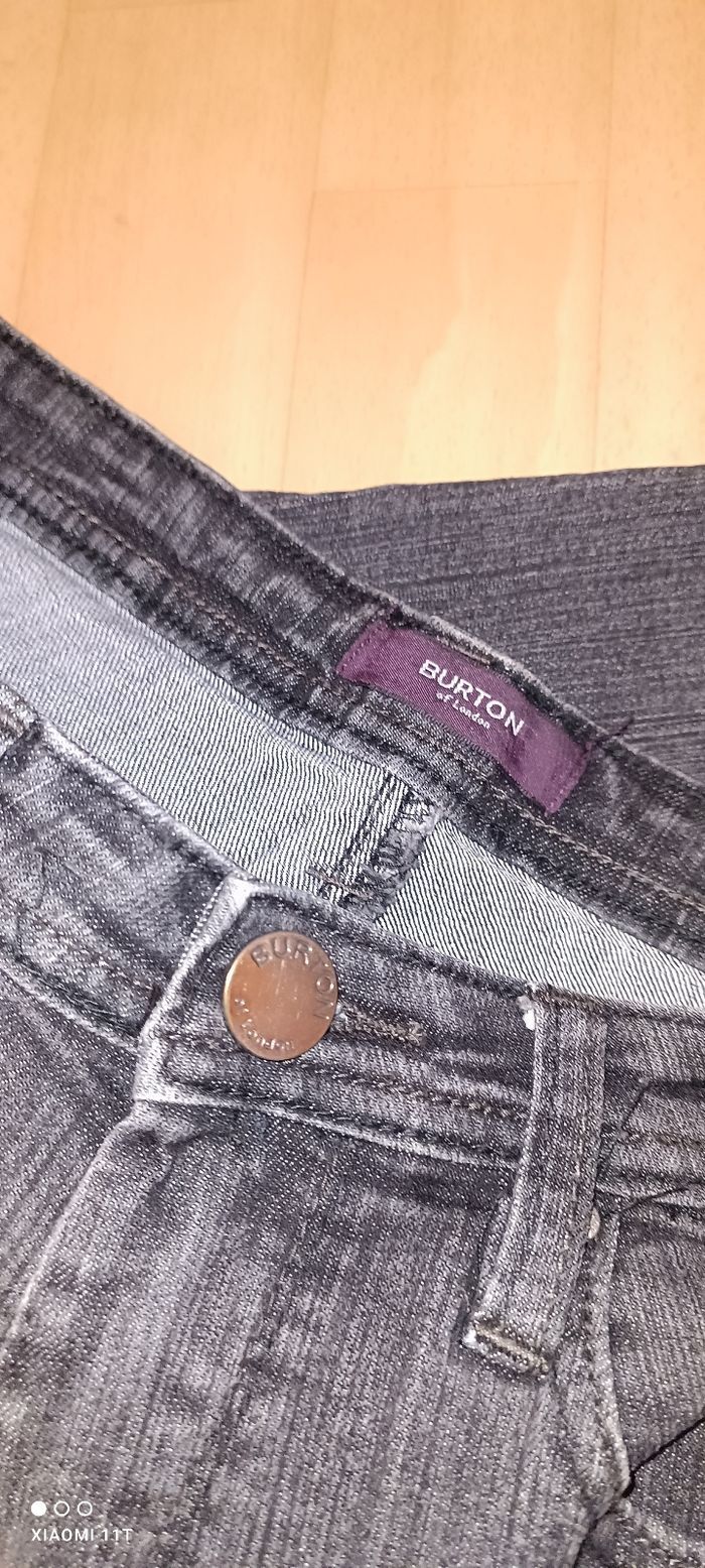 Jean femme taille 38 noir strass - photo numéro 7