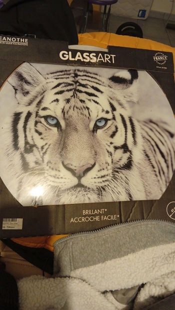 Glassart tigre blanc neuf 45 