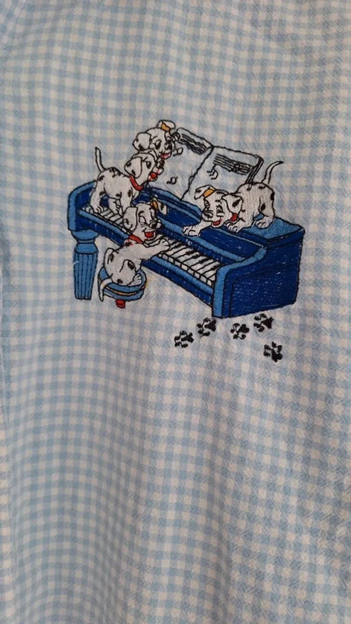 Chemise XL vintage vichy dalmatien Disney 46 ou 44 - photo numéro 2