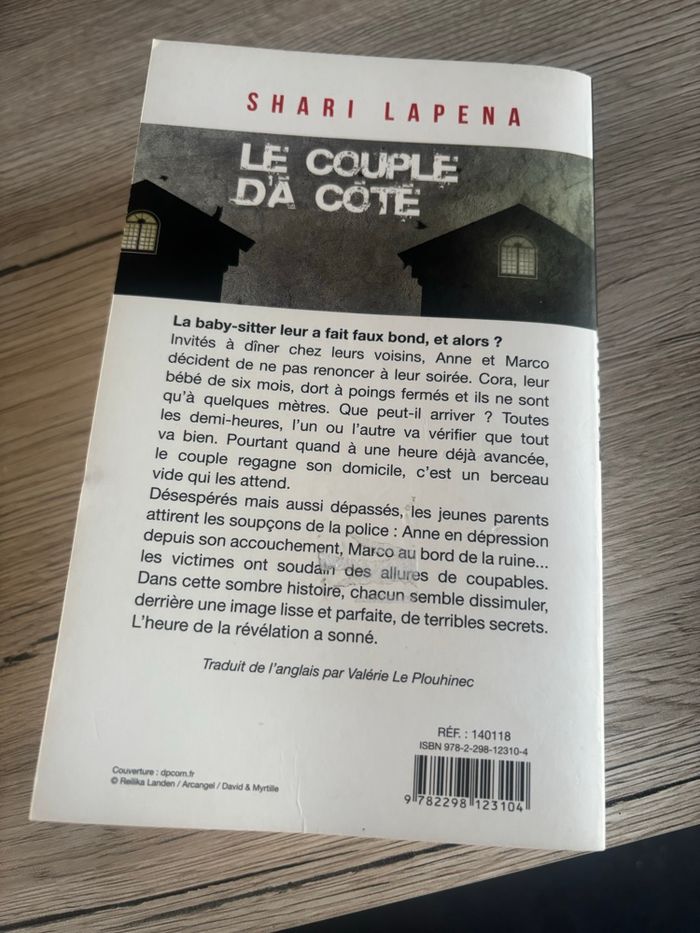 Le couple d’à côté - Shari Lapena - photo numéro 2