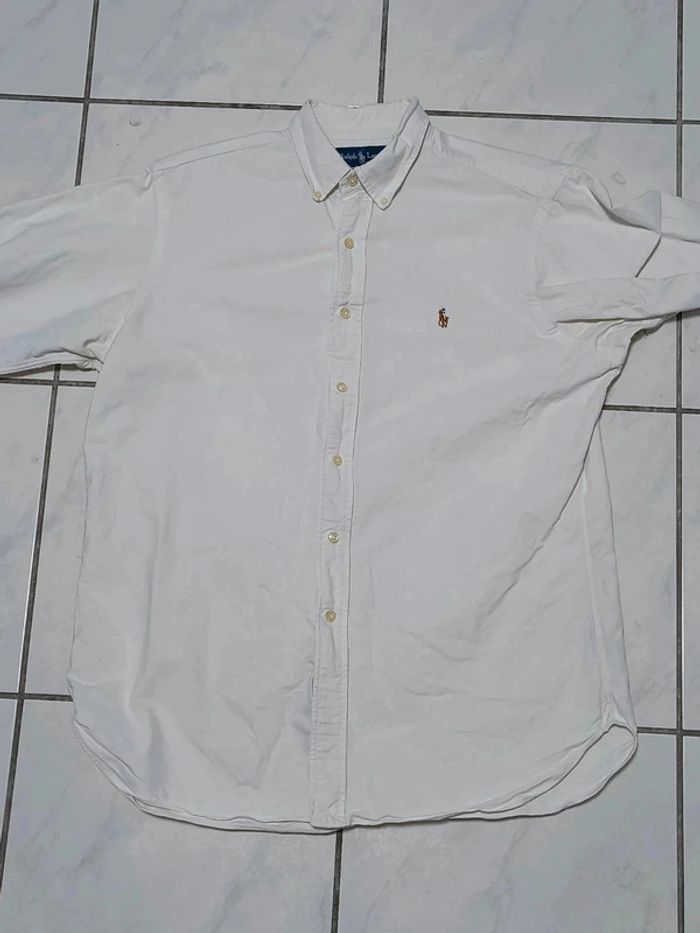 Chemise Ralph Lauren Classic Fit Blanche Vintage Y2K – Logo Brodé – Coton Haut de Gamme - photo numéro 2