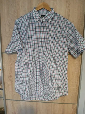 Chemise à carreaux rouge bleu et blanc L ralph lauren
