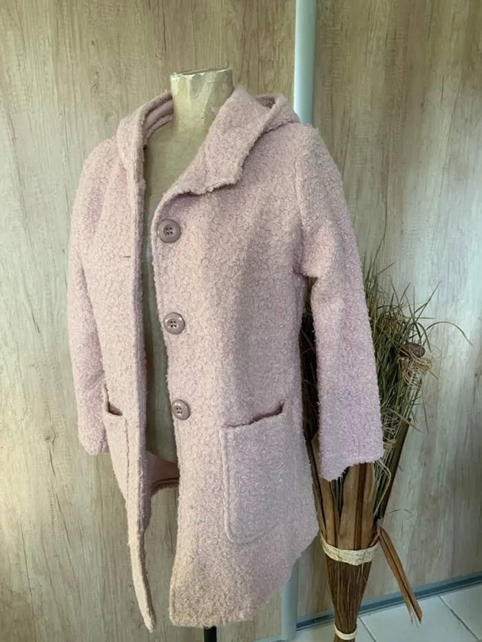 Veste Teddy à capuche rose femme 38/40/42