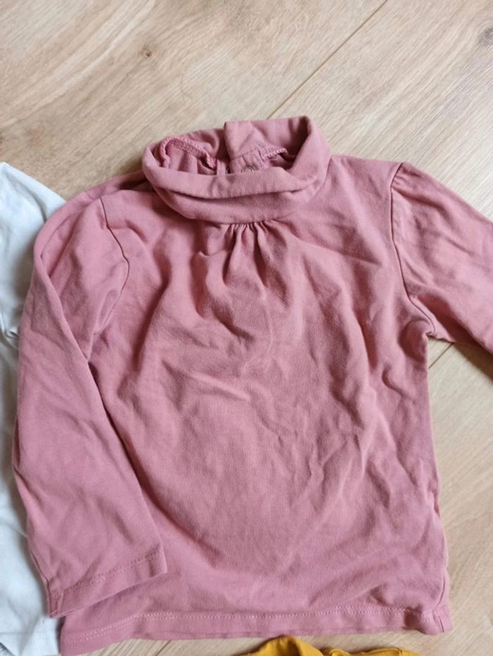 Lot t-shirt manche longue col roulé - photo numéro 5