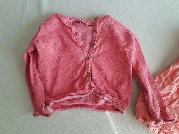 Robe fille 12 mois + gilet - photo numéro 3