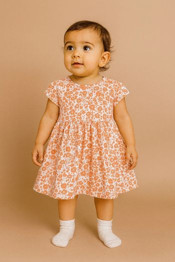 Robe Fleury orange in extenso