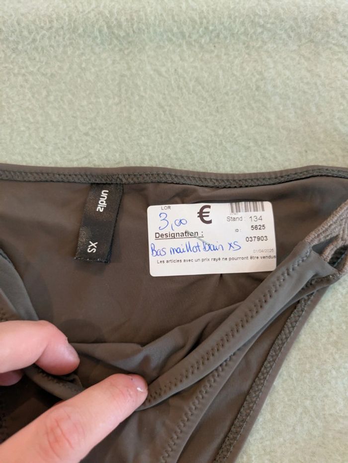Bas de maillot de bain kaki XS - photo numéro 2