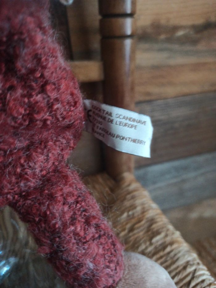 Peluche marionnette vache cocktail Scandinave tbe - photo numéro 3