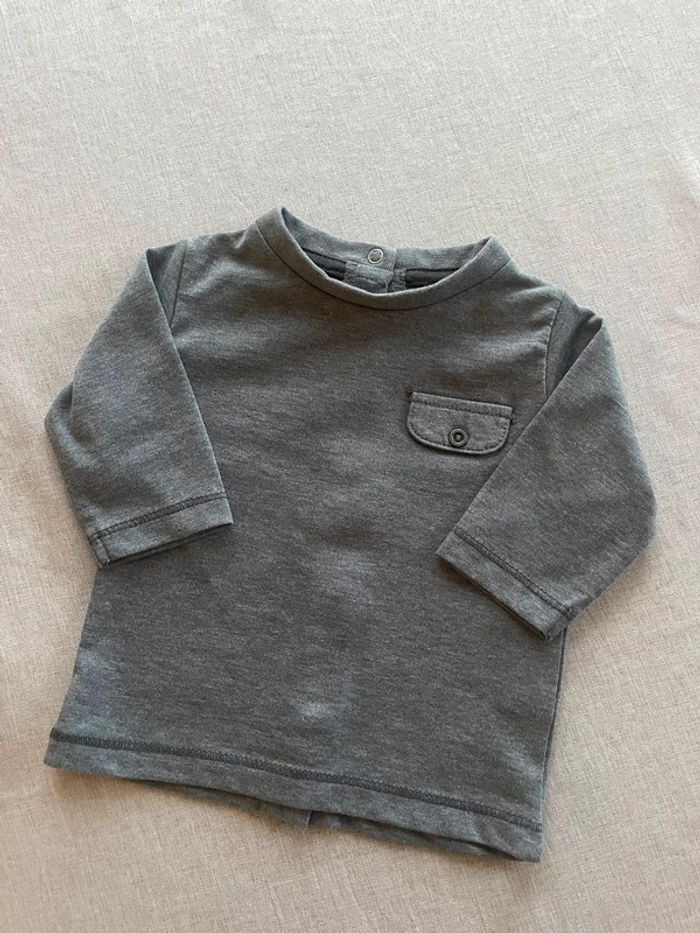 Tee-shirt à manches longues 1 mois - Garçon - photo numéro 2