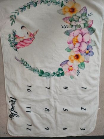 Plaid numéro pour photos des mois