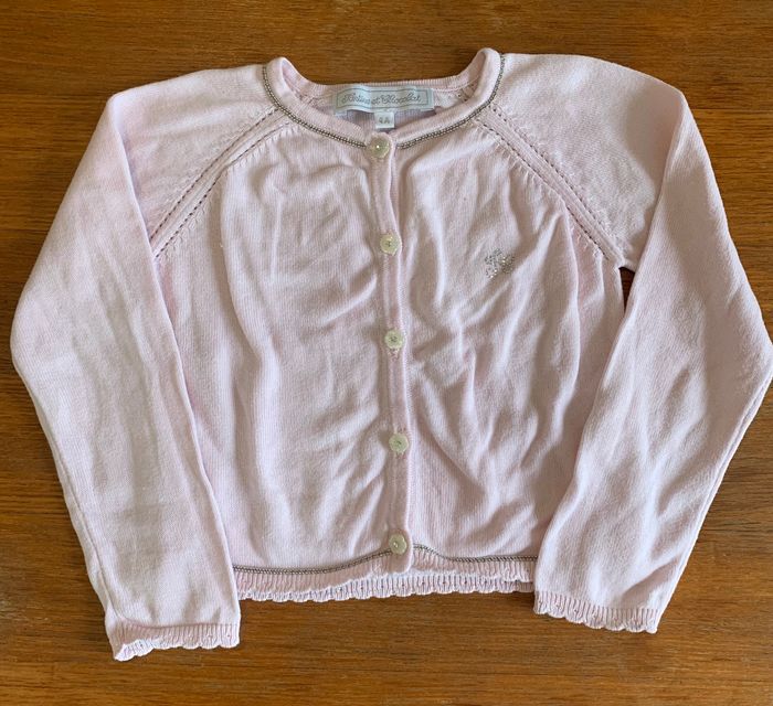Superbe gilet rose pâle Tartine et Chocolat 4 ans