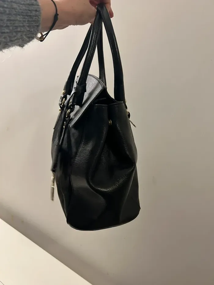 Arthur & aston sac en cuir bi matière noir, femme - photo numéro 4