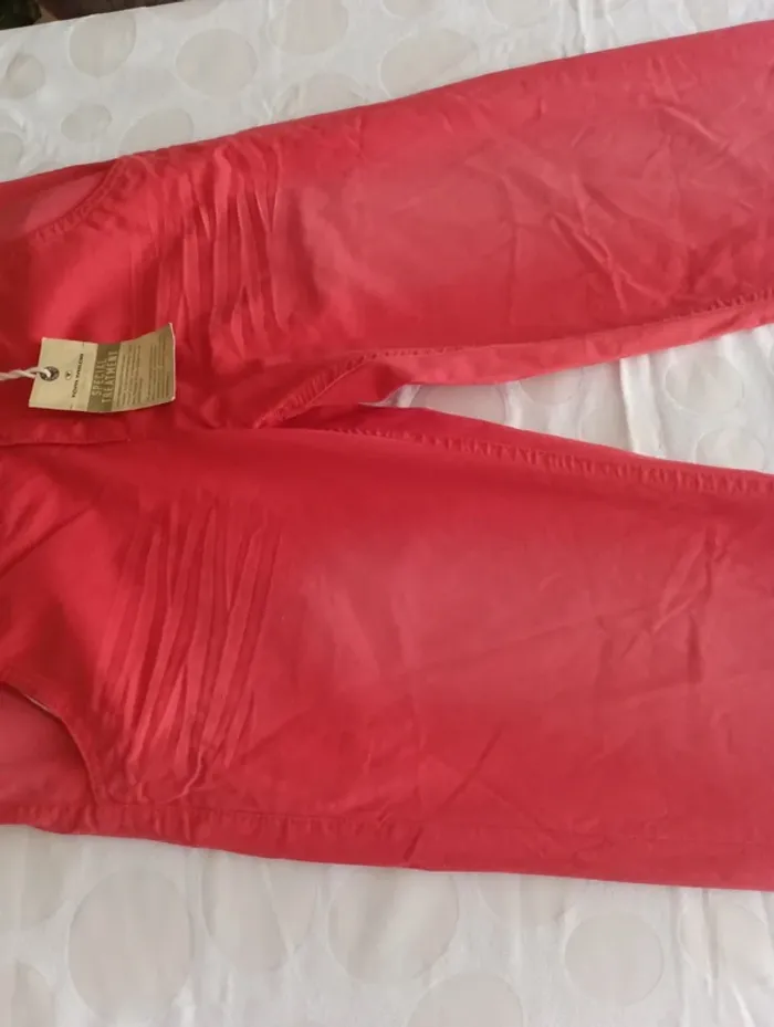 Pantalon jeans femme Tom Taylor taille 40 coupe skinny effet délavé neuf taille réglable - photo numéro 3