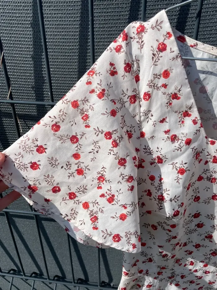 Robe fleurie SHEIN – Col carré, Taille S, fluide - photo numéro 4