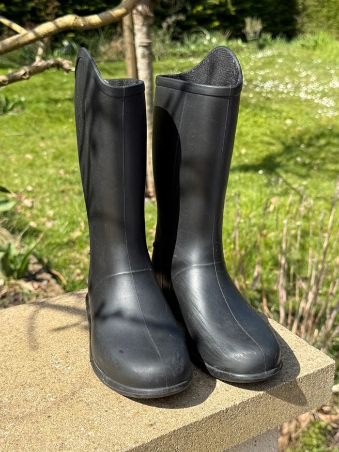Bottes équitation enfant 100 noires