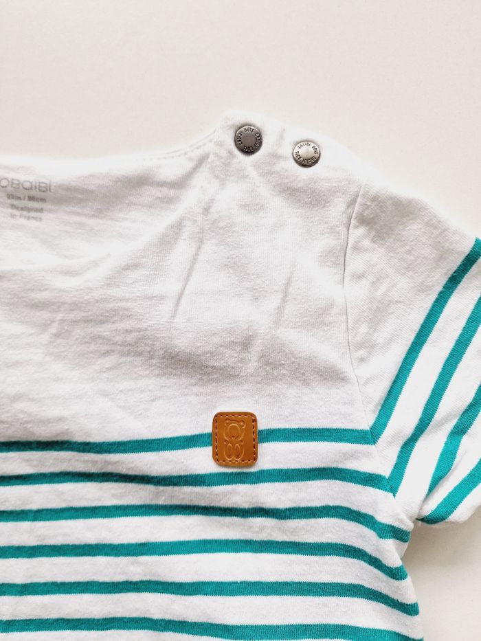 Obaïbi - Tee-shirt épais, manches courtes - Marinière - photo numéro 2