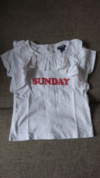 Tee shirt "Sunday" Kiabi