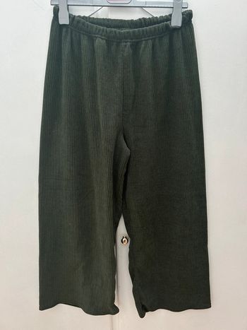 Pantalon large en velours côtelé kaki - taille 40 made in France
