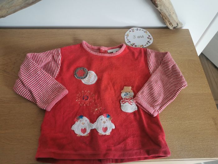Pyjama 2 pieces en velour 36mois kitchoun bon état - photo numéro 2
