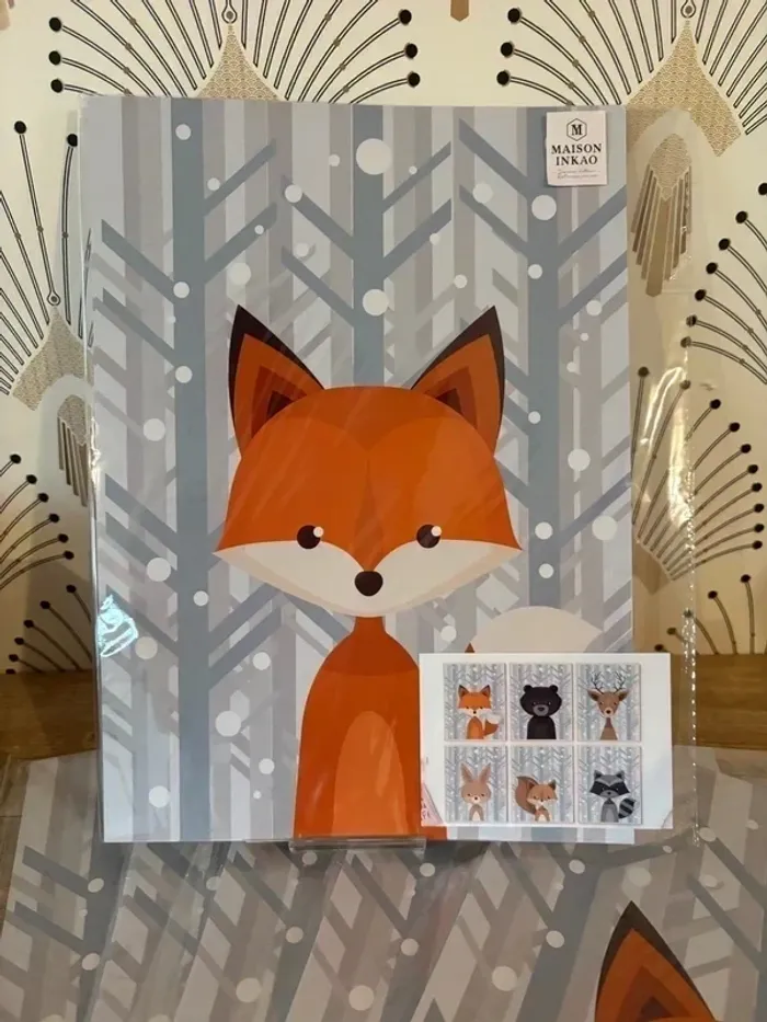 Affiches “Animaux de la forêt” pour chambre enfant