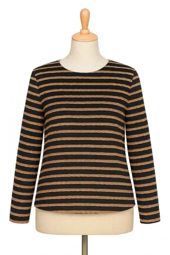 Pull rayé texturé