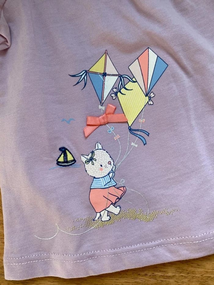 Ensemble 3 pièces bébé fille 6 mois - photo numéro 3