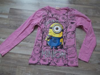 T-shirt (2) ml rose Minion 12 ans/152 cm