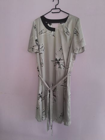 Robe Créaline grise taille 50 – style japonais avec ceinture