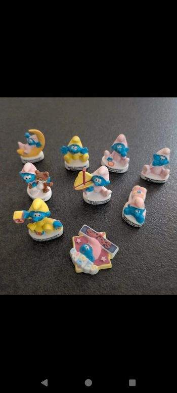 Lot de 9 fèves Schtroumpfs