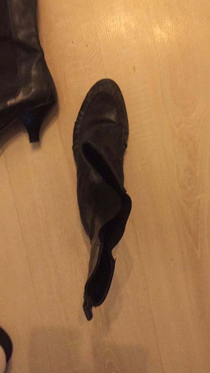 Bottines à talons en cuir - photo numéro 8