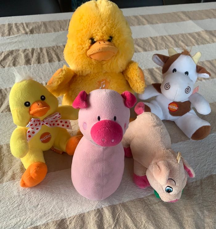 Lot peluches ferme