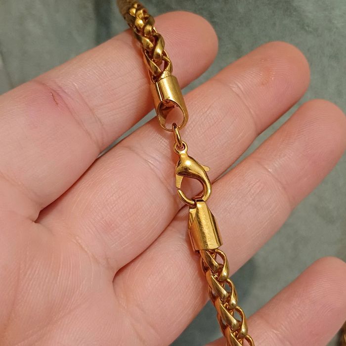Collier fantaisie vintage en plaqué or ou argent doré - photo numéro 5