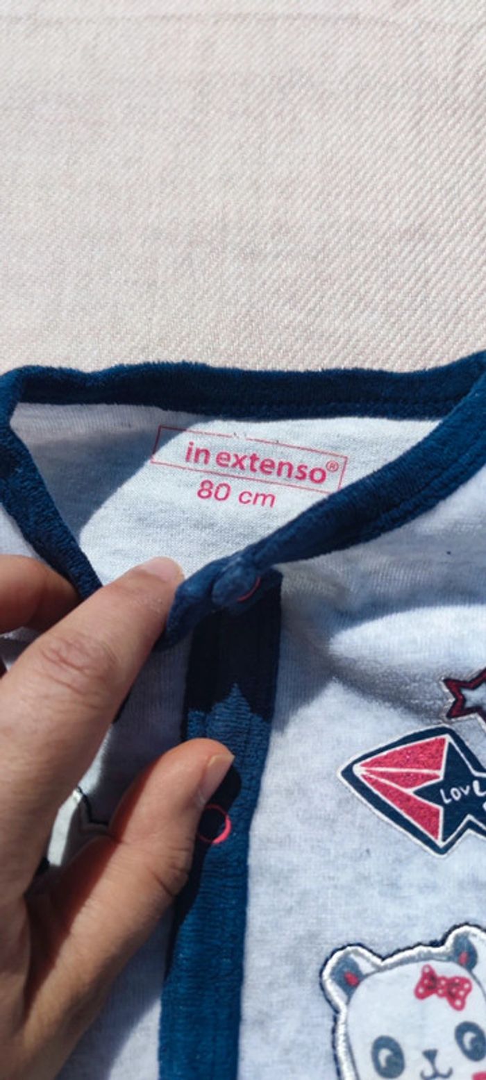 Lot de 3 pyjamas velours 12 mois - photo numéro 8