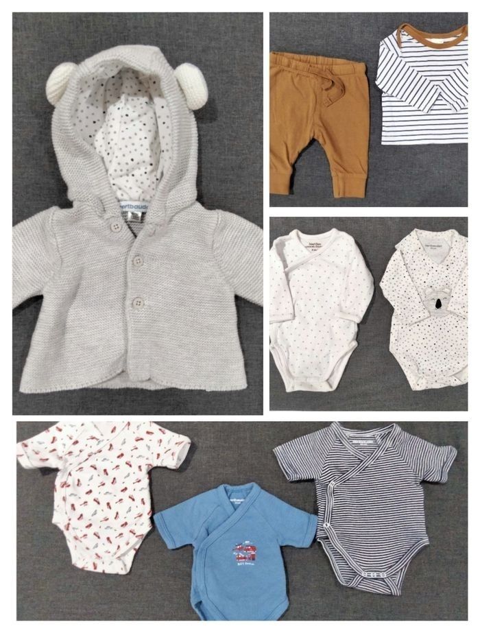 Lot vêtements naissance - 9 articles - photo numéro 2