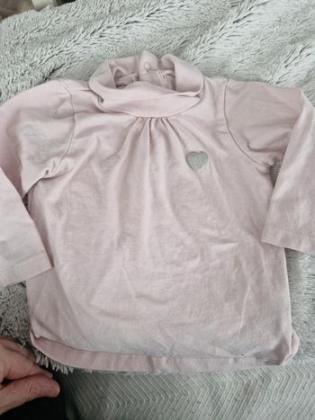 Sous pull rose clair 6 mois pat et ripaton
