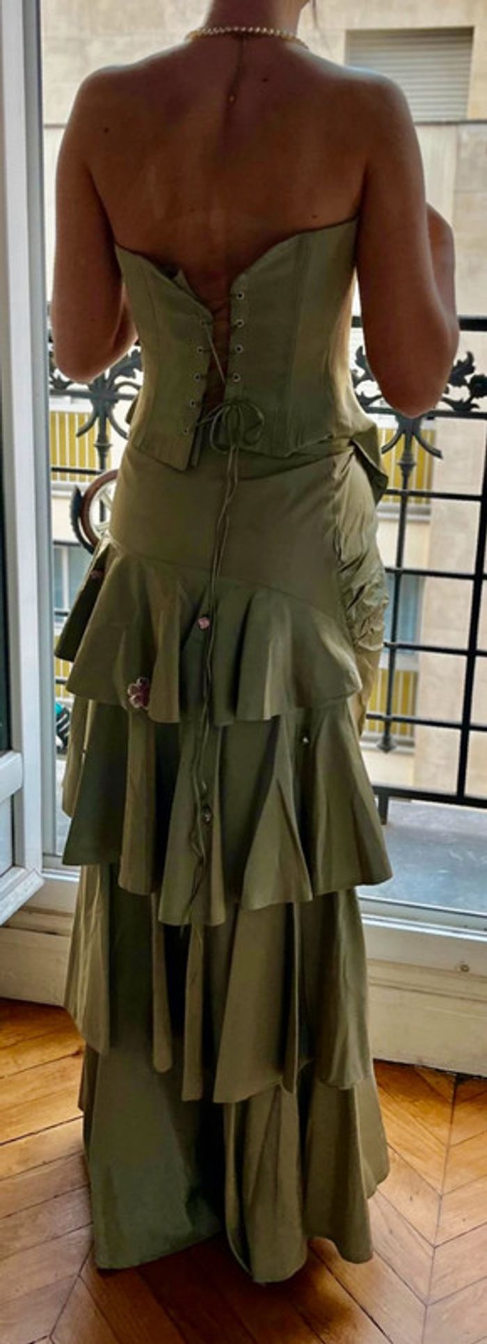 Neuve! Sublime ensemble de soirée Claudine Elbaz couture Taille 38 (650€ en boutique) - photo numéro 2