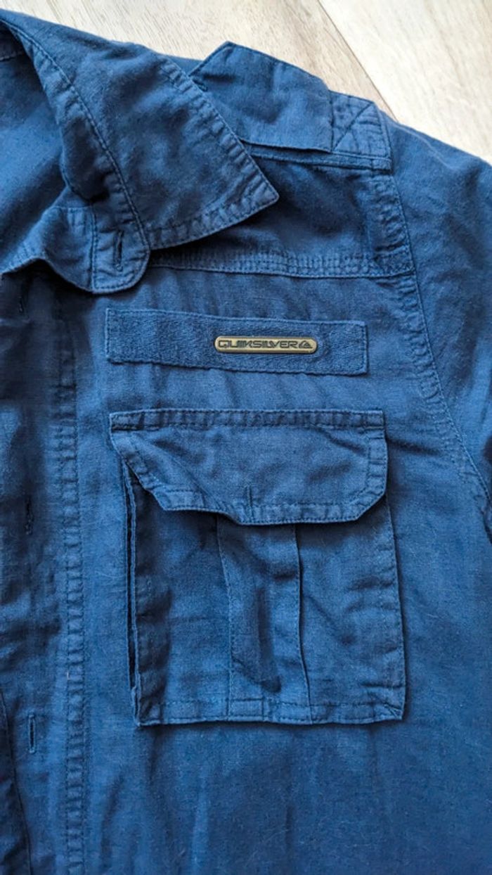 Chemise Casual Coton et Lin Marine Quicksilver M - photo numéro 3